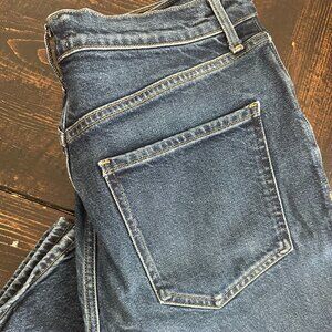 Agolde Riley High Rise Slim Jeans in Divided